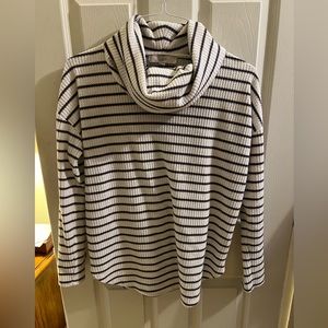 Loft Cowl Neck Striped Top